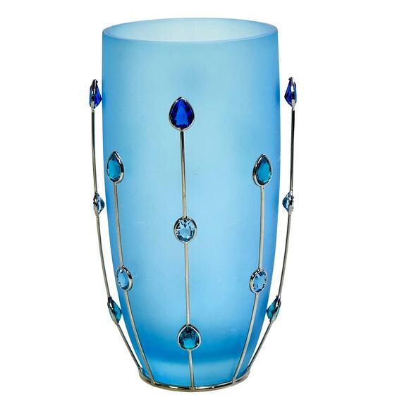 Swarovski Yasmine Hurel 2005 Jewels Capri Blue Vase Aquamarine/Blue Zircon-Rare - Picture 2 of 5